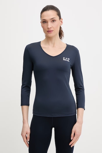 Majica dugih rukava za trening EA7 Emporio Armani boja: tamno plava, AF14524.7W000315
