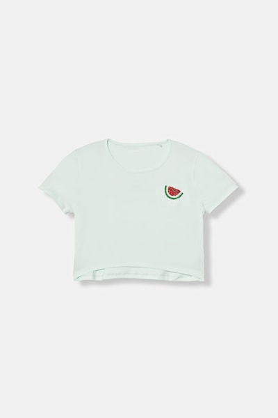 Guess t-shirt gyerek pamut elasztánnal türkiz J6GI10 K6YW4