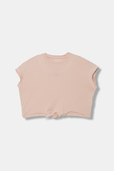 Guess t-shirt gyerek pamut elasztánnal rózsaszín J6GI29 K6YW4