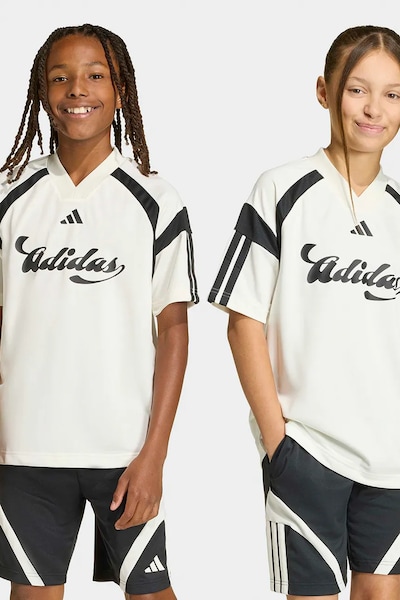 adidas gyerek póló fehér, nyomott mintás, KH3800