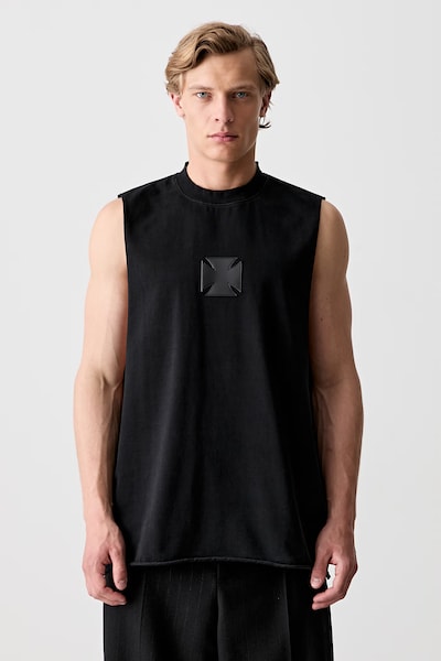 Vetements Leather Cross top cotton Men's black ME76TR154BX