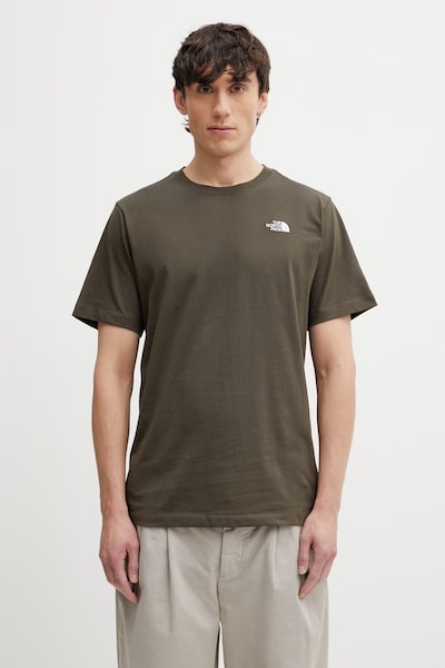 The North Face tricou Simple Dome culoarea verde, uni, NF0A8CZ221L1
