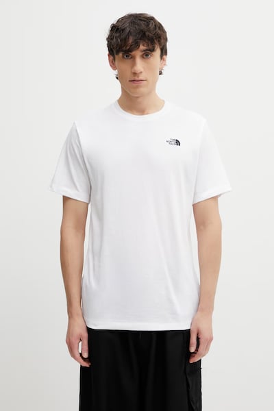 The North Face tricou Simple Dome culoarea alb, uni, NF0A8CZ2FN41