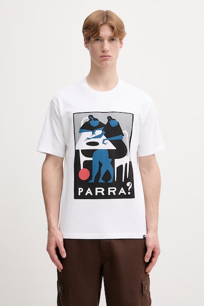 by Parra What is this tricou din bumbac pentru bărbați alb 55365