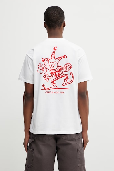 Carhartt WIP S/S Harlequin BBQ T-Shirt tričko bavlněné pánské bílé I036245.02XX