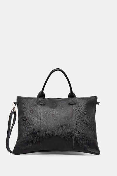 Usnjena torba za prenosnik Answear.LAB 37 x 25 x 28 cm črna barva
