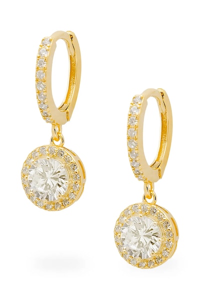 Позлатени сребърни обици ANIA KRUK GLAMOUR SMVKC2082Z