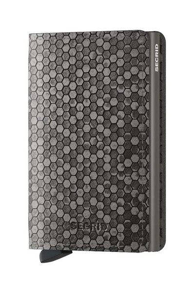 Шкіряний гаманець Secrid Slimwallet Hexagon Grey колір сірий