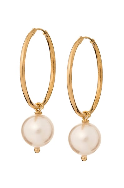 Ania Kruk - Позлатени сребърни обици Ariel