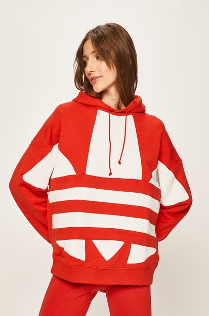 Adidas Originals Mikina Barva Cervena 13343 Answear Cz