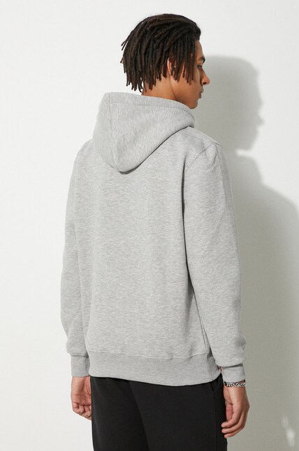 Alpha Industries sweatshirt Basic Hoody men's gray color 178312.17