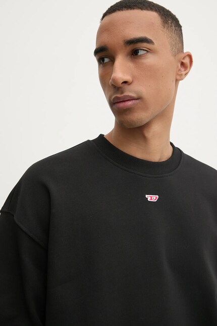Кофта Diesel S-BOXT-D SWEAT-SHIRT мужская цвет чёрный однотонная