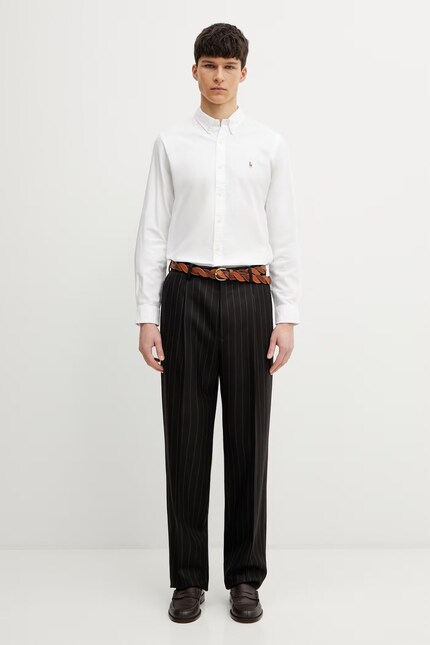 polo ralph lauren dress shirt size chart Polo Ralph Lauren Philip Dress Shirt Size 16.5 34/35 White w/ Blue&Black  Stripes