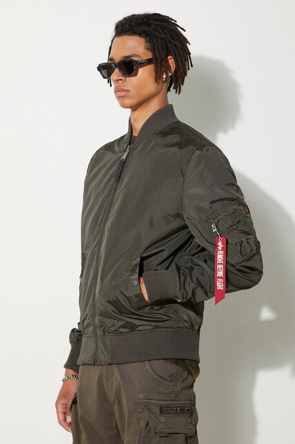 Alpha Industries bomber jacket MA-1 TT menﾒs green color at PRM US