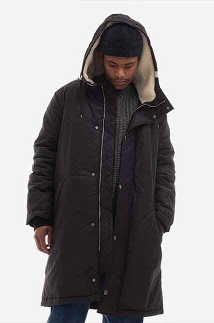 A.P.C. jacket Parka Hector men's black color at PRM US