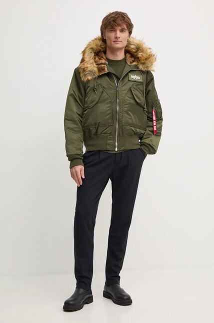 Bunda Alpha Industries 45P Hooded Custom 113145 257 pánska, zelená