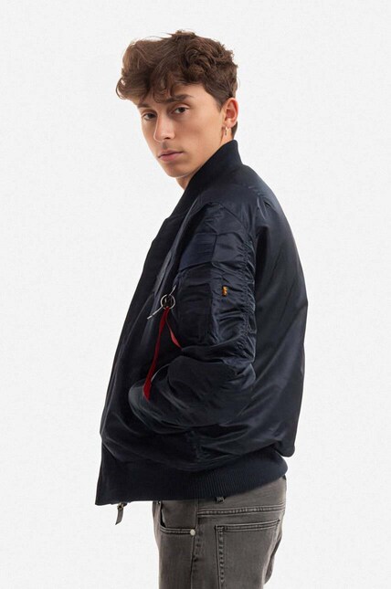 Alpha Industries bomber jacket MA-1 VF NASA men's navy blue color