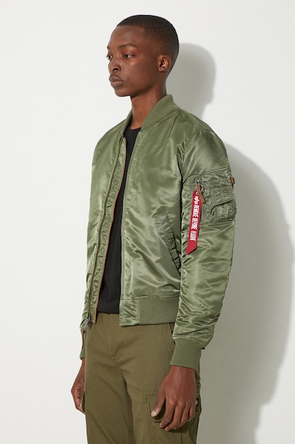 Alpha Industries bomber jacket MA 1 VF 59 men's green color