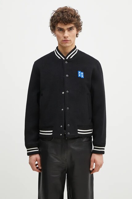 Ader Error wool bomber jacket black color BM42FYJK0504BK at PRM US Ader Error wool bomber jacket black color BM42FYJK0504BK at PRM US