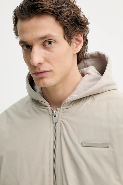 Heliot Emil bomber jacket beige color PRESS25_M_02_100_ST18_CO at