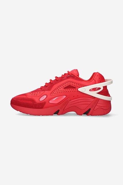 Raf Simons leather sneakers Cylon red color at PRM US
