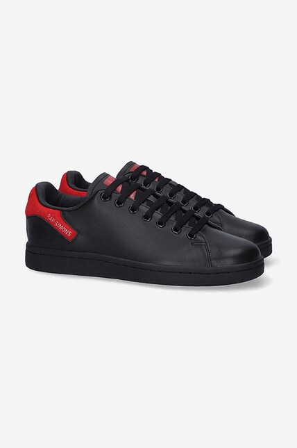 Raf Simons leather sneakers Orion black color at PRM US