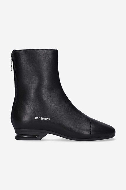 Raf Simons leather ankle boots 2001 black color at PRM US
