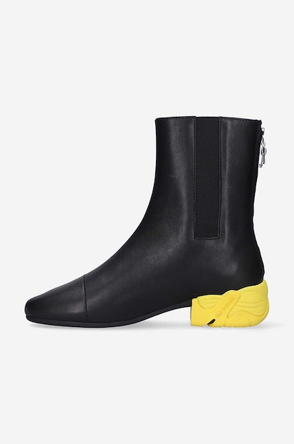 Кожаные полусапожки Raf Simons Solaris High цвет чёрный HR780008L