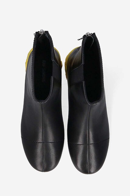 Кожаные полусапожки Raf Simons Solaris High цвет чёрный HR780008L
