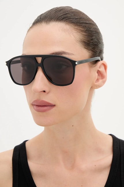 Солнцезащитные очки Saint Laurent цвет коричневый SL 596 DUNE Солнцезащитные очки Saint Laurent цвет коричневый SL 596 DUNE