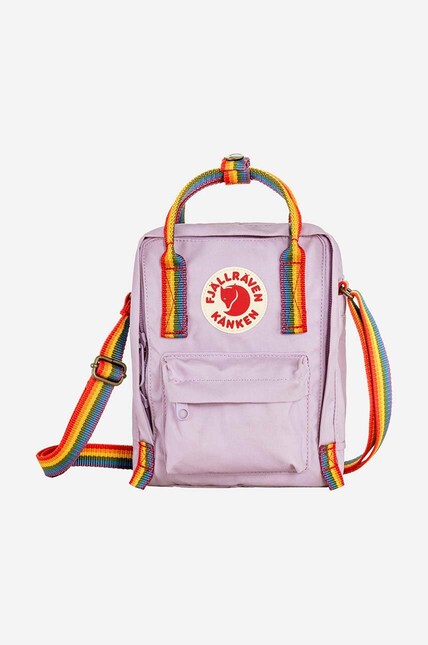 fjallraven kanken mini classic backpack purple rainbow pattern Straight backs are happy backs Fjallraven-Kanken Rainbow Mini  Getz's