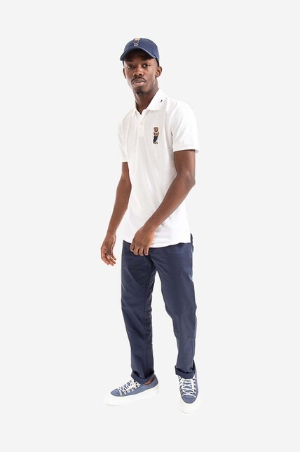 Поло Polo Ralph Lauren Short Sleeve-Polo мужское цвет белый с