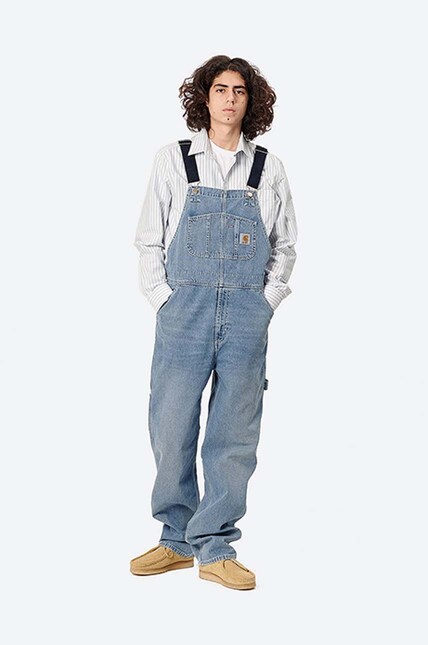 Carhartt WIP denim overalls Bib Overall blue color at PRM US