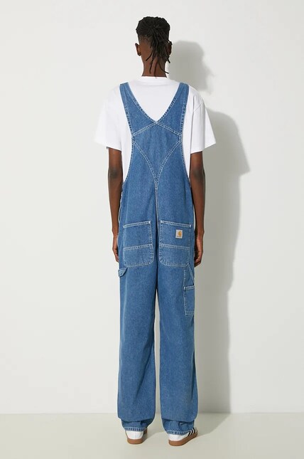 Carhartt WIP cotton overalls Bib Overall black color at PRM US