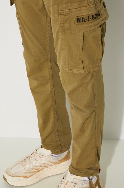 Alpha Industries trousers Squad Pants men's green color at PRM US