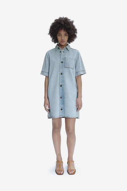 apc denim dress A.P.C.Aurelia Dress Indigo Denim Robe