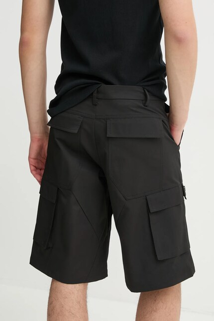 Heliot Emil shorts men's black color PRESS25_M_10_163_BLK01_CO at