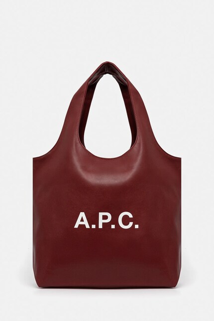 A.P.C. tote ninon bag imitation leather maroon PUAAT.M61565 at PRM US