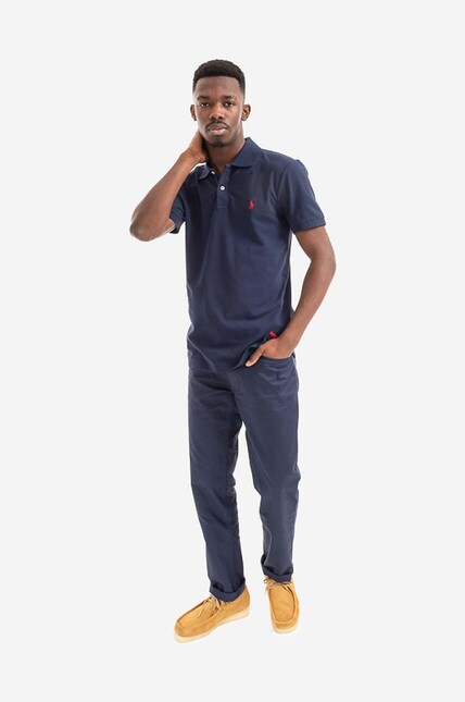 Polo Ralph Lauren polo shirt men's navy blue color at PRM US