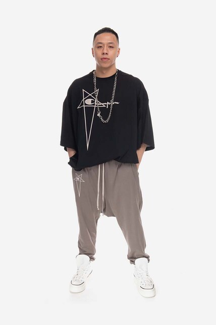 Champion T-shirt Rick Owens x Champion Tommy menﾒs black color at