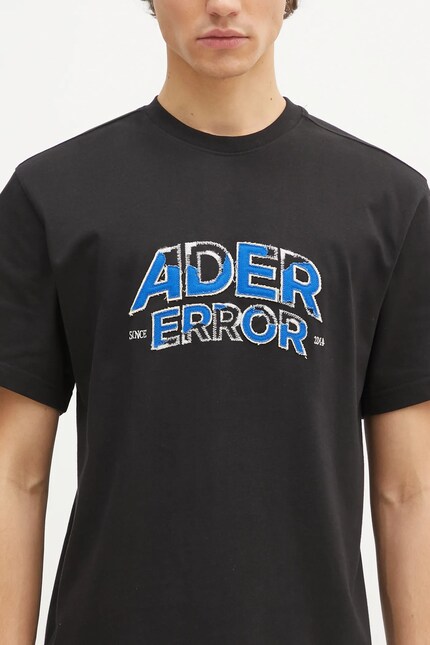 Ader Error t-shirt men's black color with an application