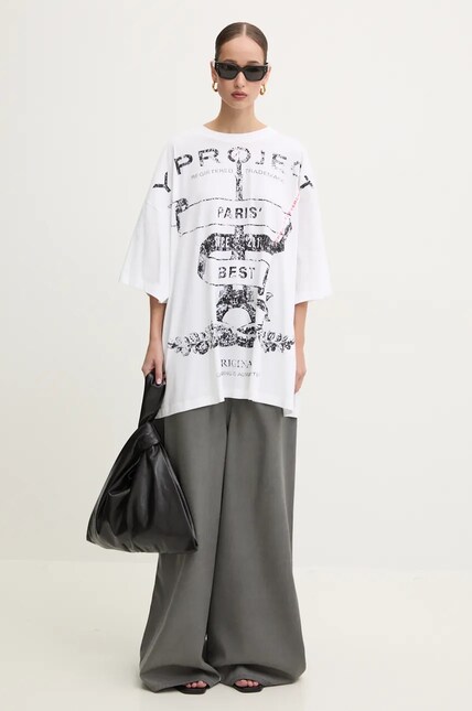 Y/Project cotton t-shirt EVERGREEN PARIS' BEST PINCHED T-SHIRT
