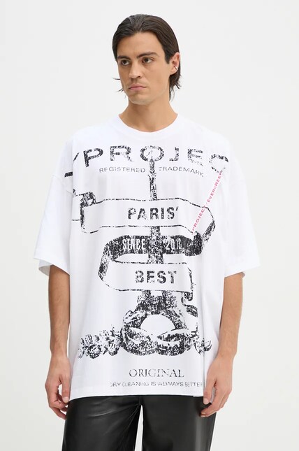 Y/Project cotton t-shirt EVERGREEN PARIS' BEST PINCHED T-SHIRT