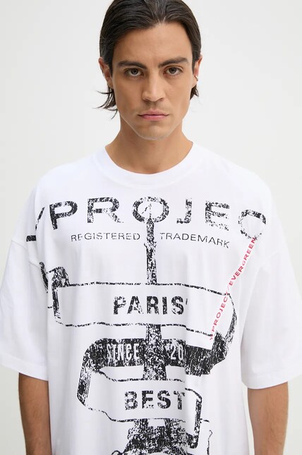 Y/Project cotton t-shirt EVERGREEN PARIS' BEST PINCHED T-SHIRT
