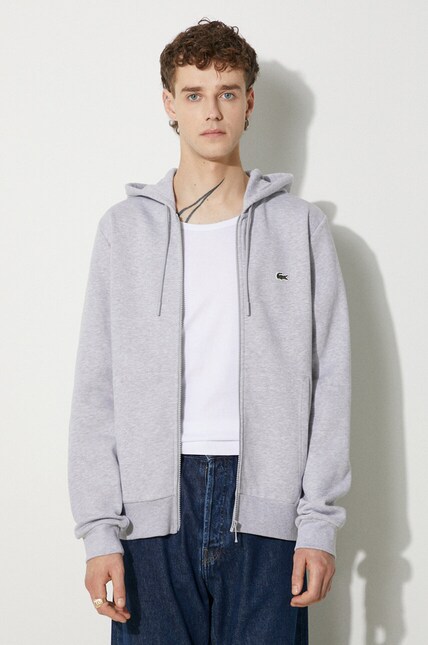Lacoste hoodie with cotton Men's gray SH9626 at PRM US