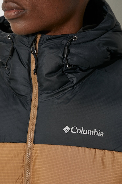 Columbia jacket Puffect Hooded Jacket men's brown color 2008413 at