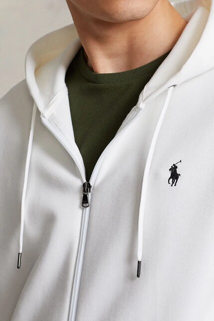 Polo Ralph Lauren zip-up hoodie white 710881517 at PRM US