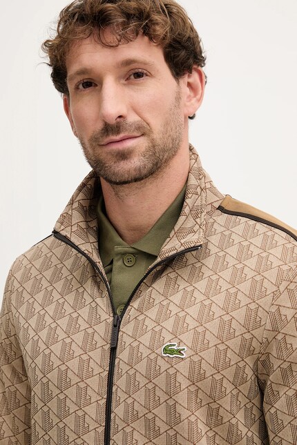 Lacoste sweatshirt beige color patterned SH1368 at PRM US