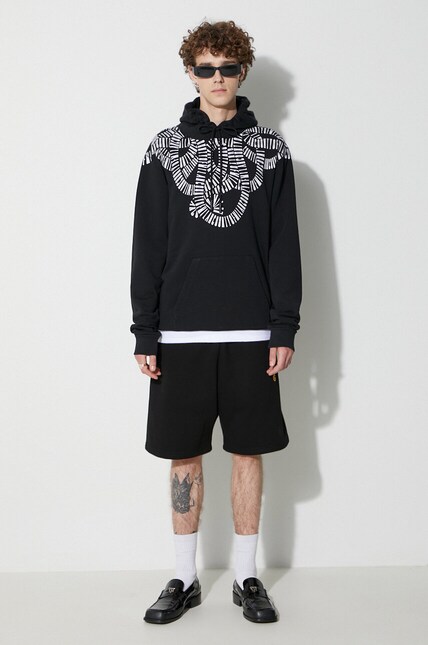Хлопковая кофта Marcelo Burlon Snake Wings мужская цвет чёрный с