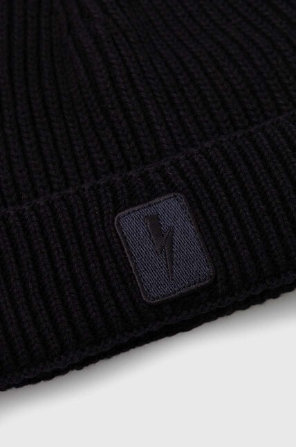 Neil Barett wool blend beanie FISHERMAN BEANIE black color PBCP335